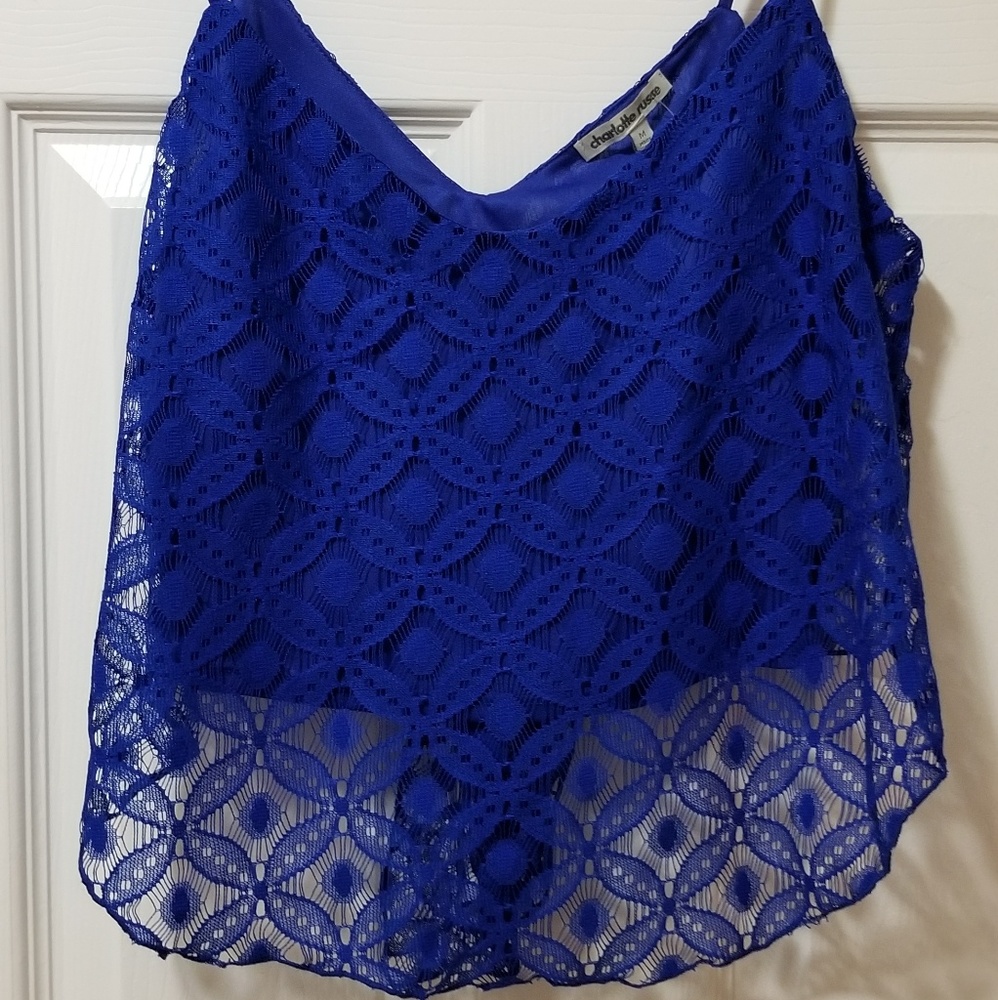 Blue Crop Top